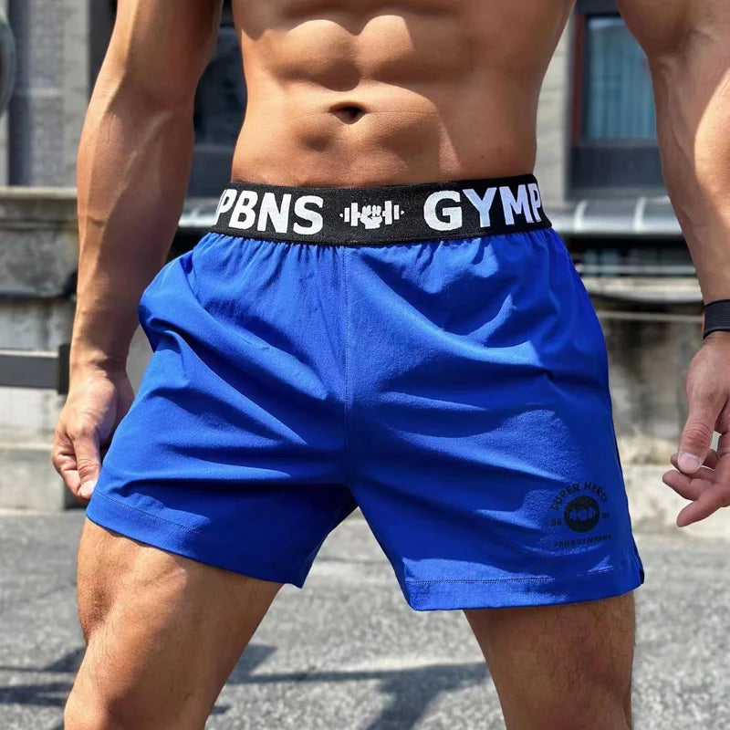 Fitness muscle exercise shorts are suitable for men's running, training, beach outings, and casual pants