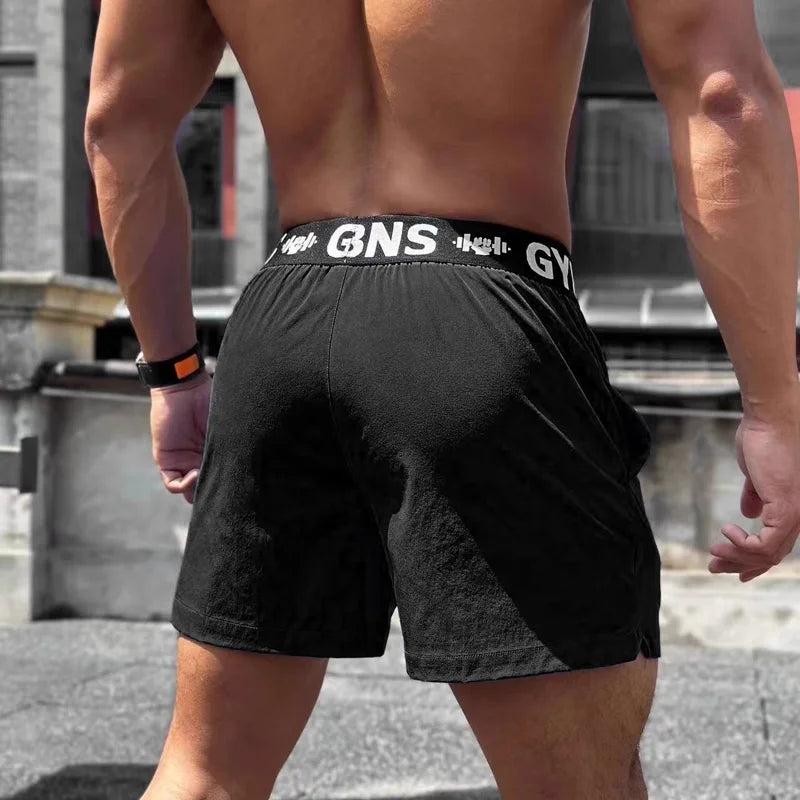 Fitness muscle exercise shorts are suitable for men's running, training, beach outings, and casual pants